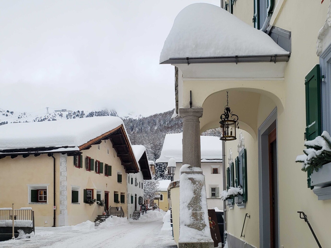 Sicht auf Engadierhaus in Sils- Sicht auf Engadierhaus in Sils-
